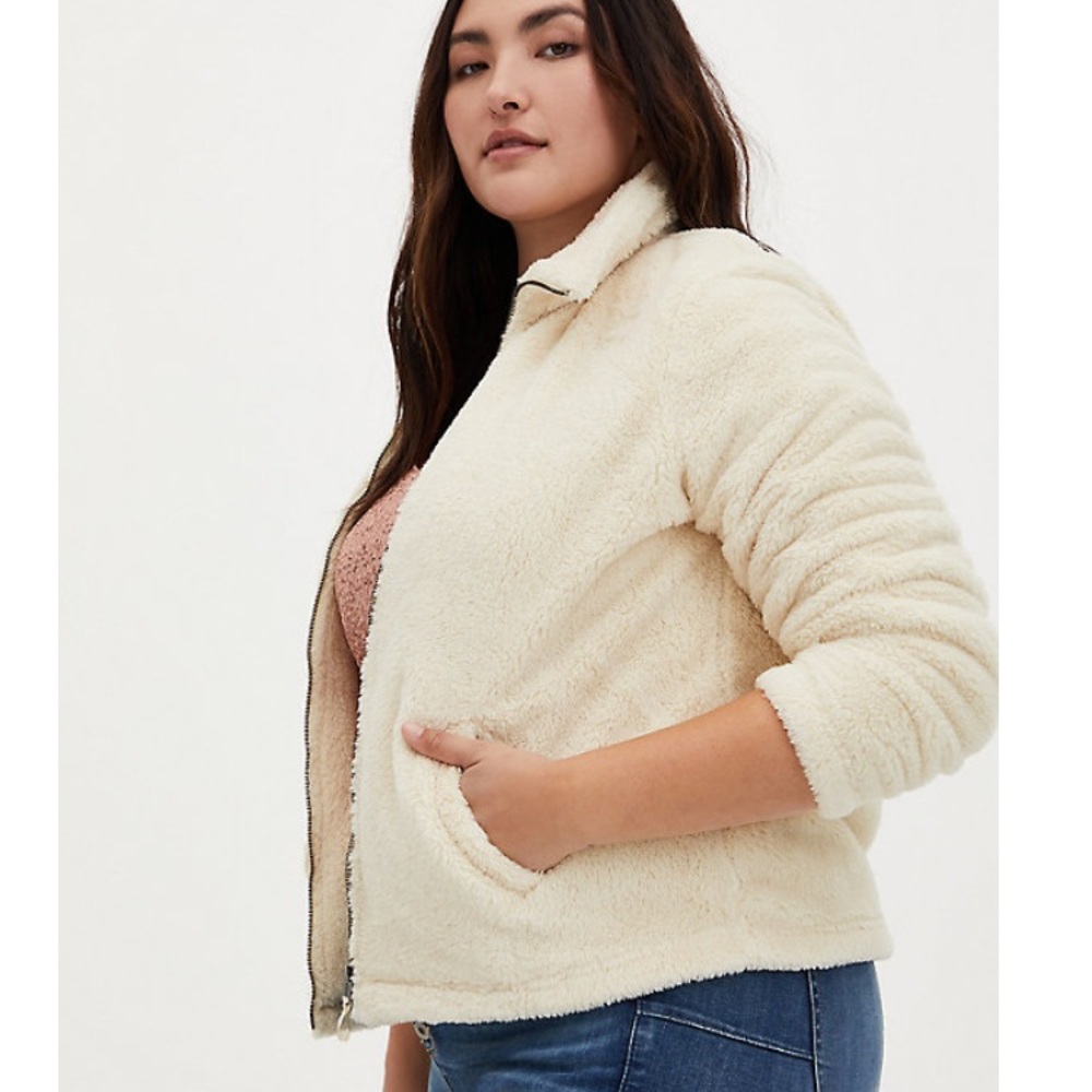 Torrid Sherpa Teddy Zip Jacket